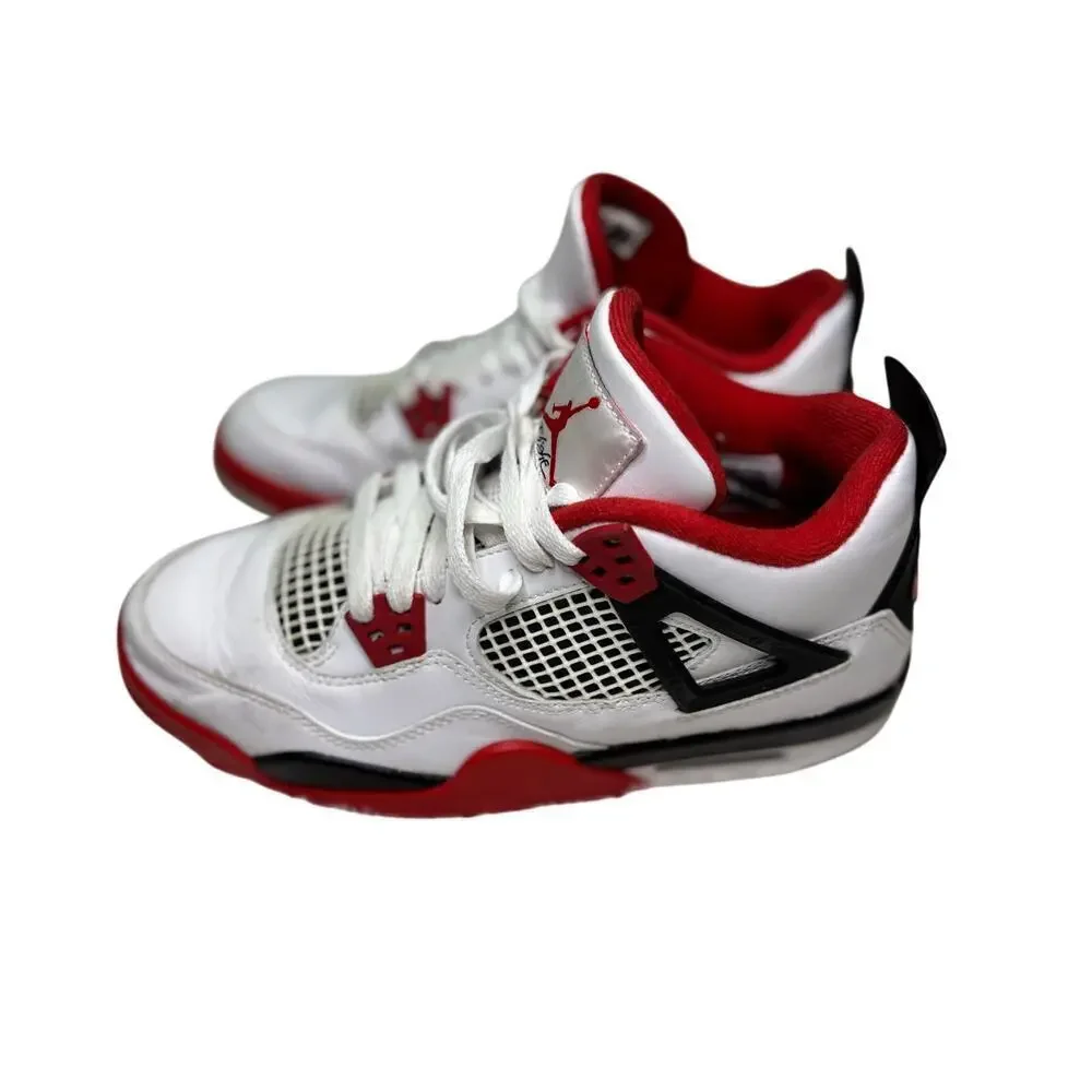 Nike Air Jordan 4 Fire Red Retro Shoes | Gs Og | Youth Boys Size 6.5 | Rare